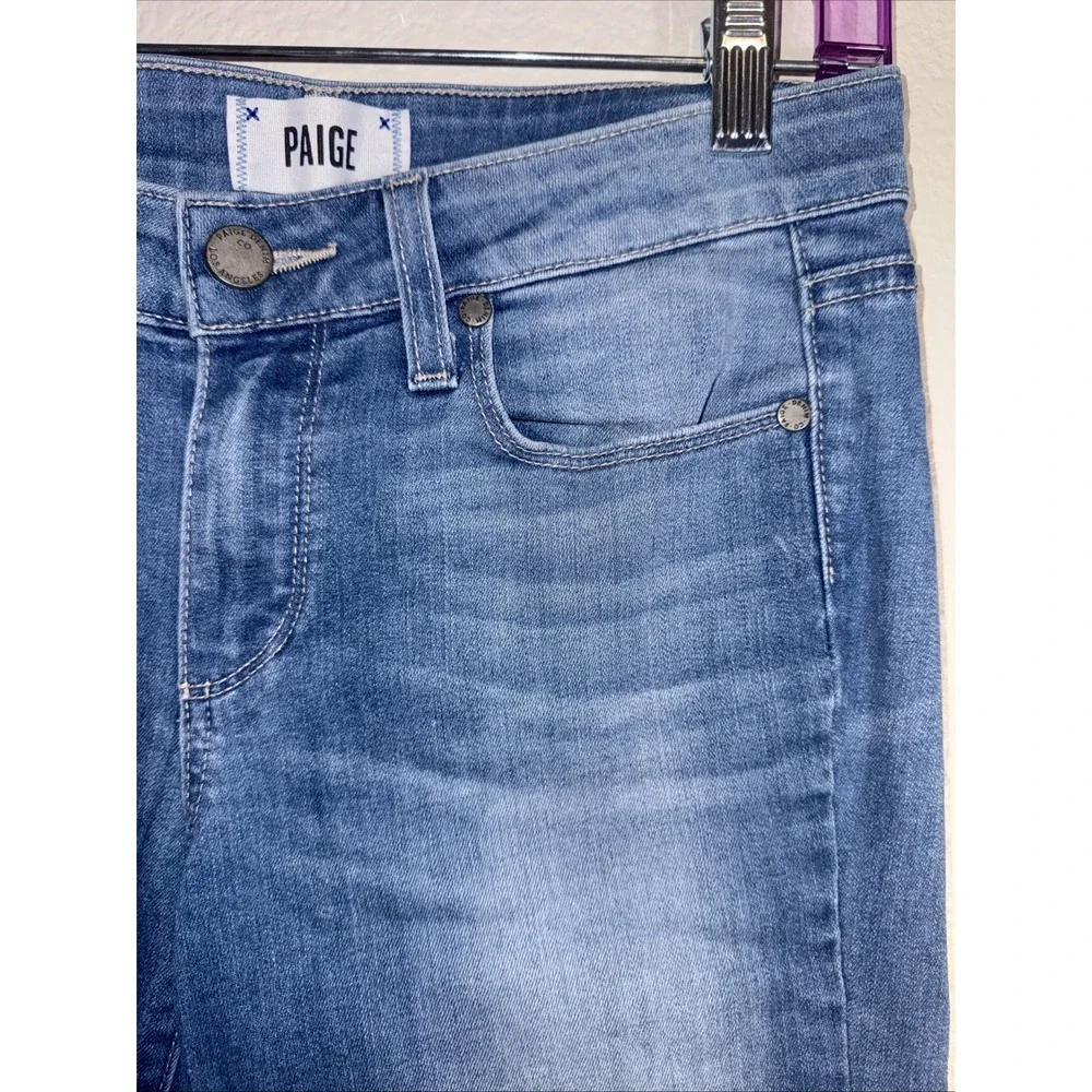 PAIGE Kylie Crop Jeans Womens 27 Blue Stretch Denim Made In USA 🇺🇸 Cropped